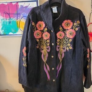 Floral Embroidered Women's Jacket